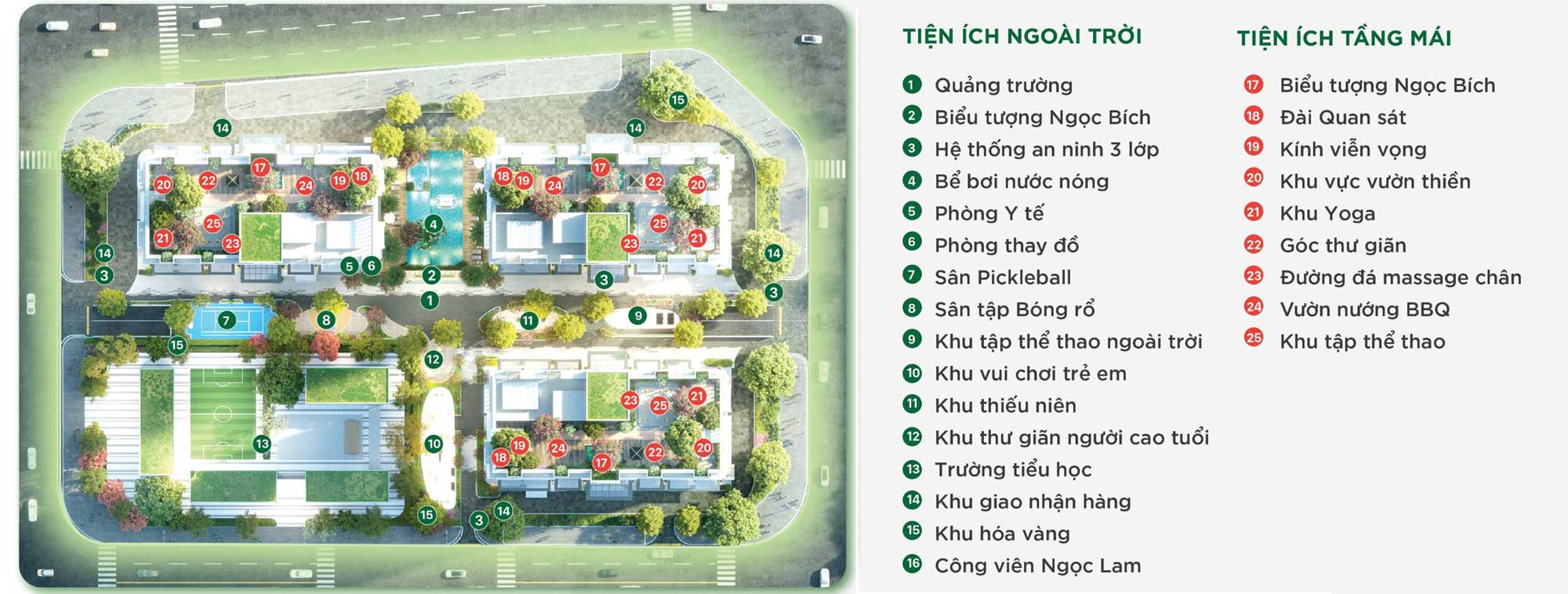 Sơ đồ hệ thống tiện &iacute;ch đa dạng tại dự &aacute;n Jade Square